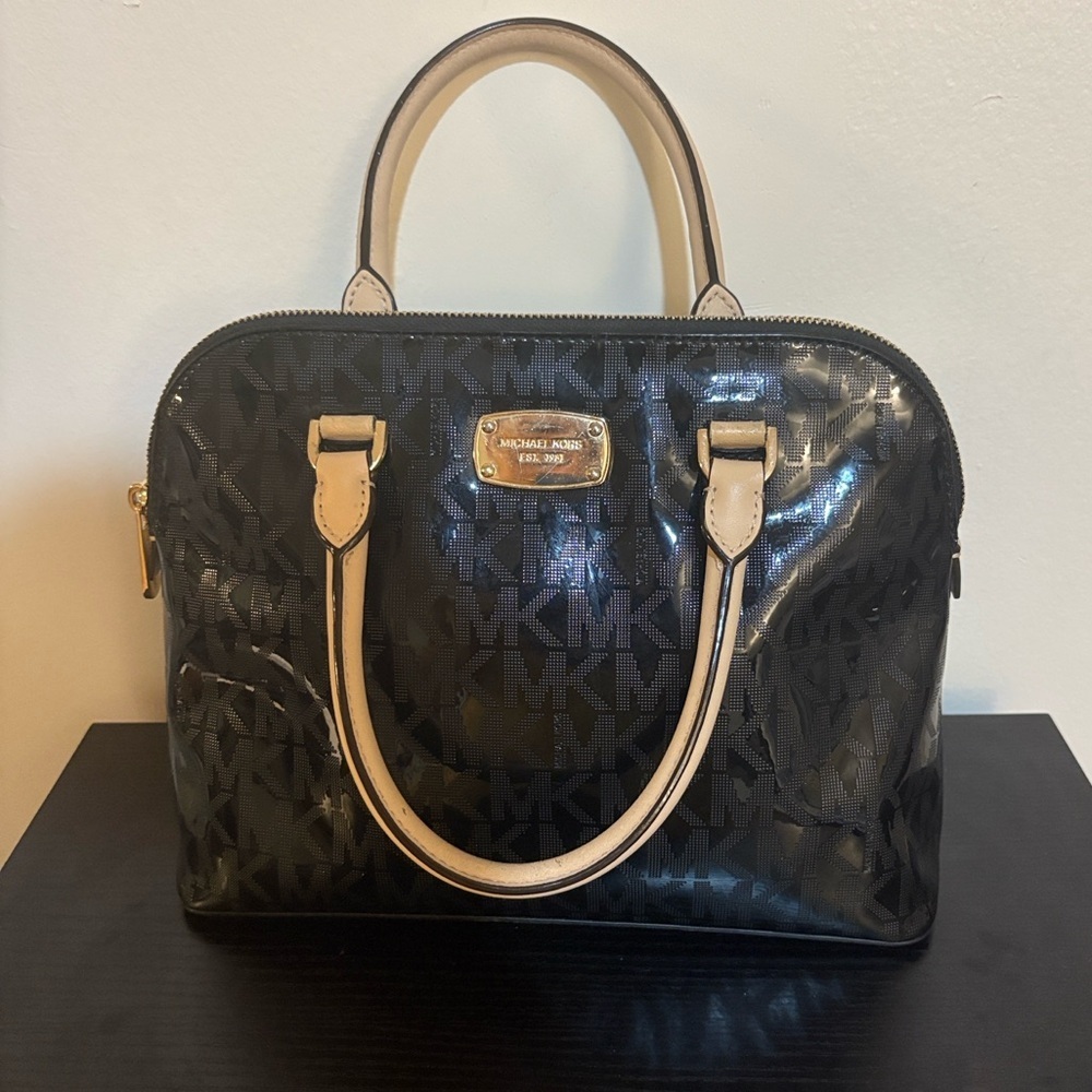 Michael Kors Black‎ and Tan Tote Bag 9"x12"